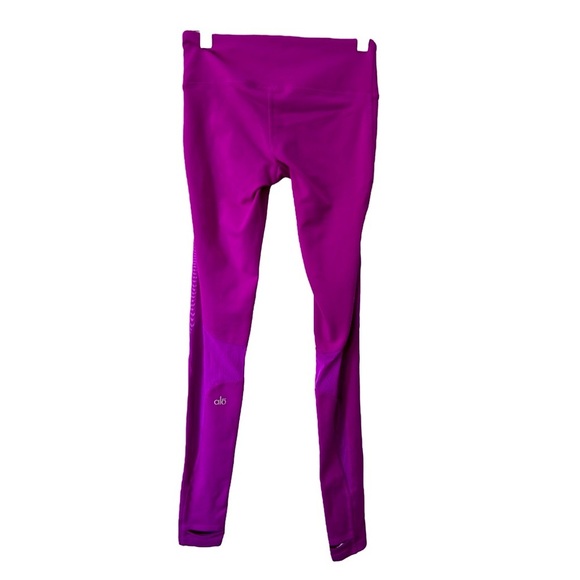 Alo Women’s 29” Full Length Leggings Bright Purple Mesh Waist Is 13” - Picture 2 of 5